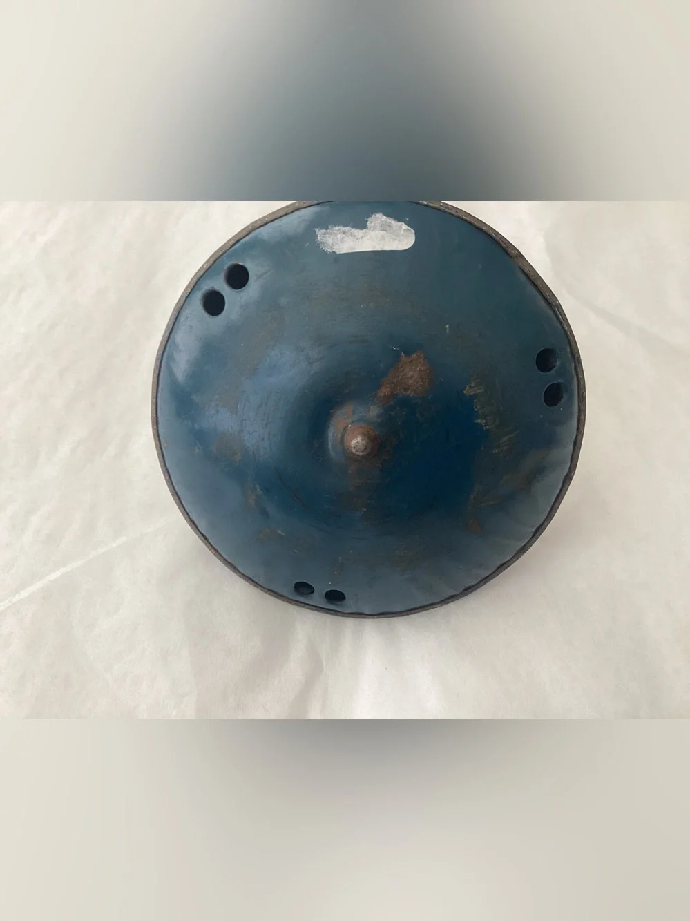 Vtg. Ohio Art Tin Lithographed Spinning toy top.  Design of zoo animals